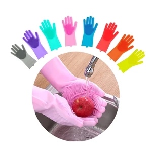 Magic Silicone Cleaning Sponge Gloves MOQ 60 Pairs