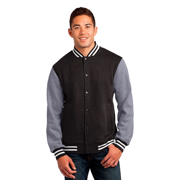 Sport-Tek® Fleece Letterman Jacket - Image 6