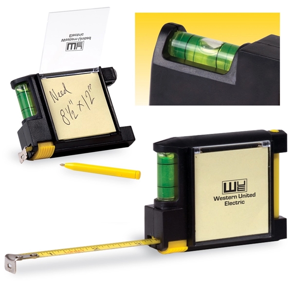 Tape Measure with Level & Sticky Pad - Image 1