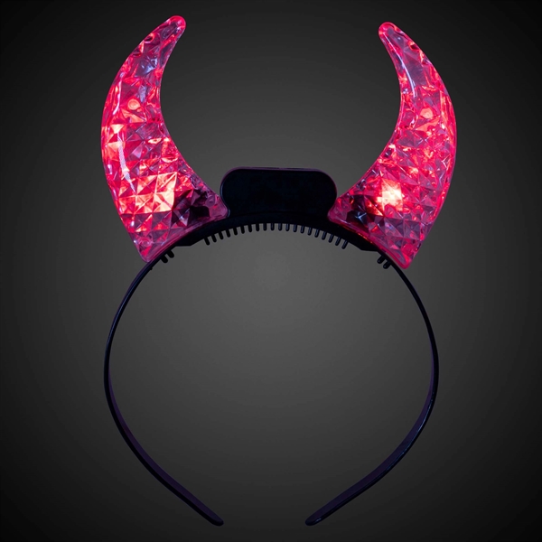Light Up Crystal Devil Horns - Image 3