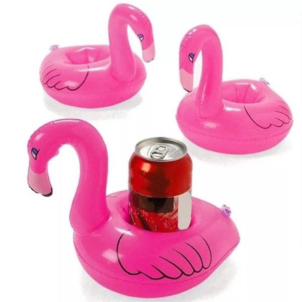 Inflatable Pink Flamingo Floating Coaster - Image 1