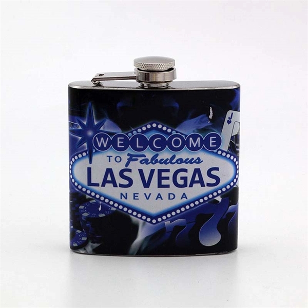 6 oz  Stainless Steel  Hip Flask - Image 1
