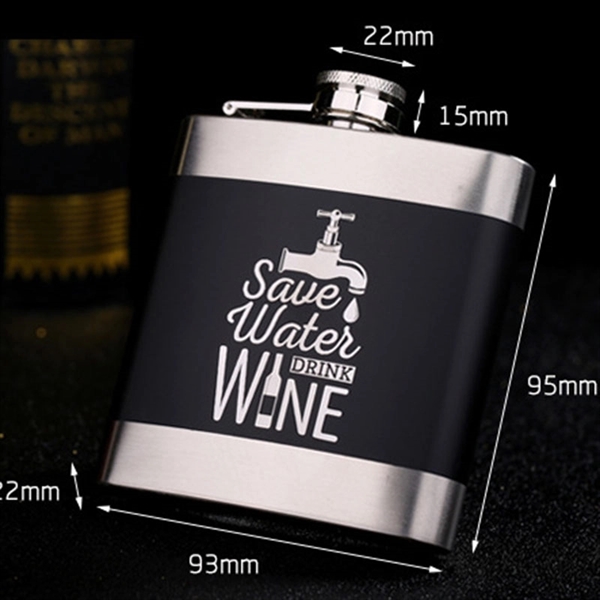 6 oz  Stainless Steel  Hip Flask - Image 4