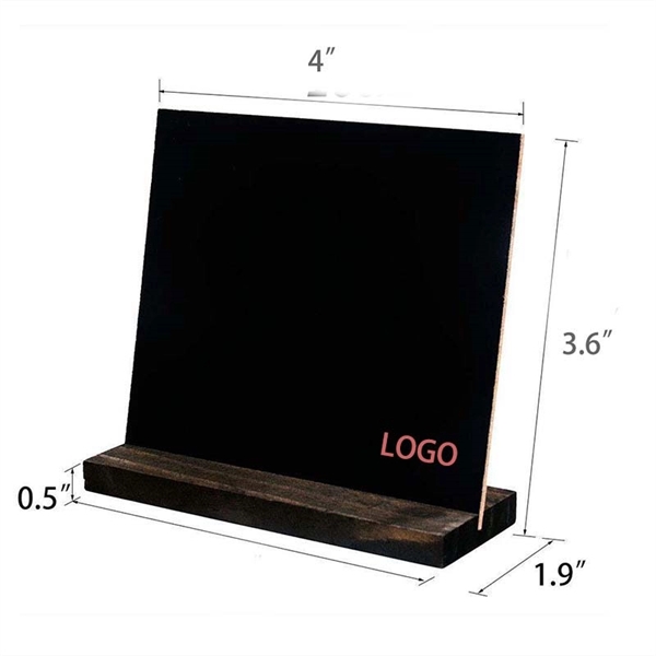 Rectangle  Reusable Chalk Board Signs   3.6" H *4" W - Image 1