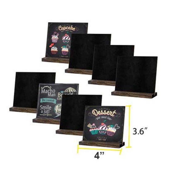 Rectangle  Reusable Chalk Board Signs   3.6" H *4" W - Image 3