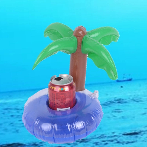 Inflatable Fun Palm Tree Float Cup Holder - Image 1