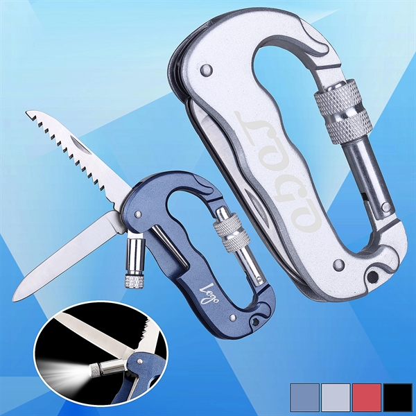 Carabiner w/ Knife and Light - Image 1