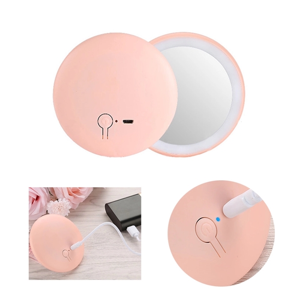 Rechargeable LED Makeup Pocket Mirror - Image 2