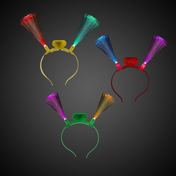 LED Fiber Optic Headbands - Assorted Colors - Image 1