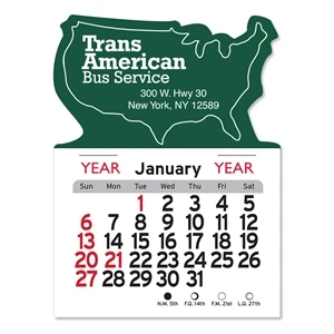 U.S.A. Shaped Peel-N-Stick® Calendar