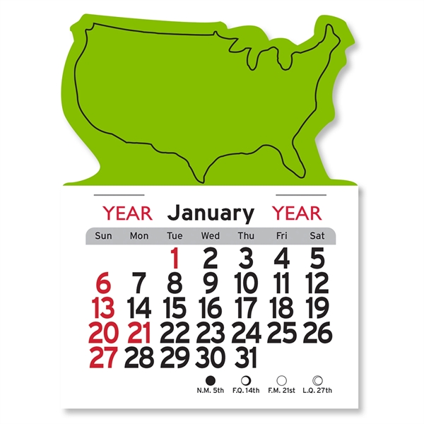 U.S.A. Shaped Peel-N-Stick® Calendar - Image 2