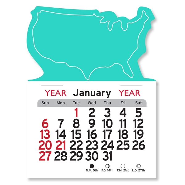U.S.A. Shaped Peel-N-Stick® Calendar - Image 3