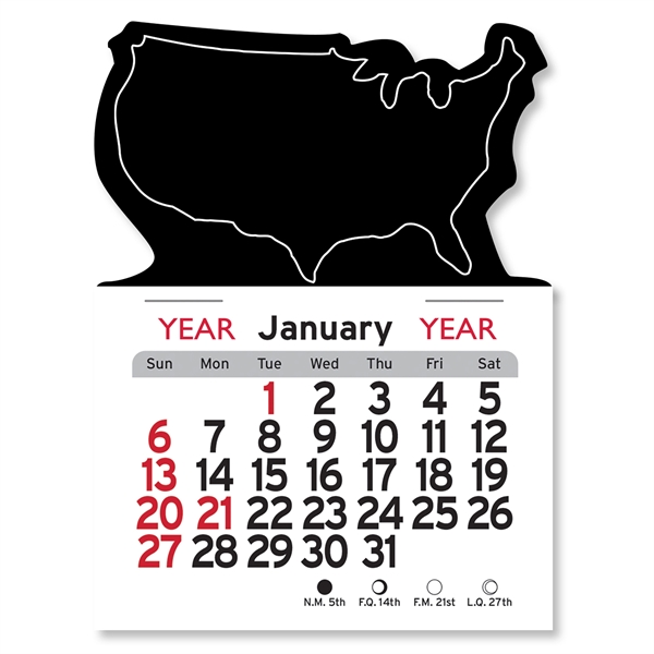 U.S.A. Shaped Peel-N-Stick® Calendar - Image 4