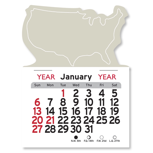 U.S.A. Shaped Peel-N-Stick® Calendar - Image 5