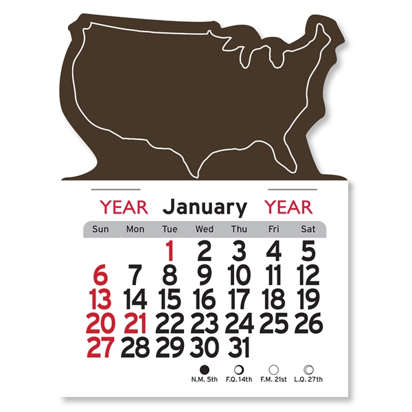 U.S.A. Shaped Peel-N-Stick® Calendar - Image 6