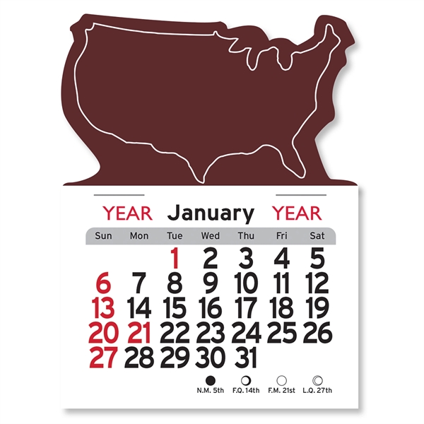 U.S.A. Shaped Peel-N-Stick® Calendar - Image 7