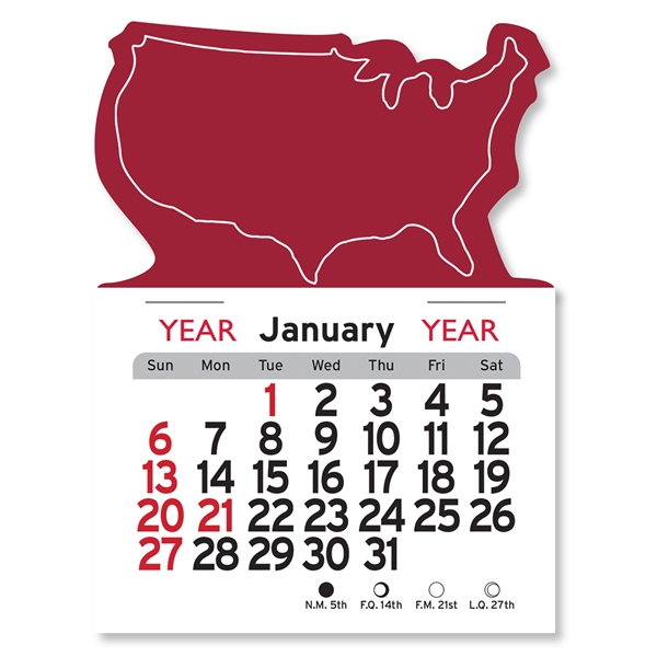 U.S.A. Shaped Peel-N-Stick® Calendar - Image 8