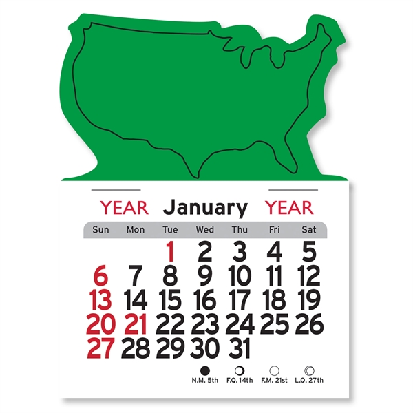 U.S.A. Shaped Peel-N-Stick® Calendar - Image 9