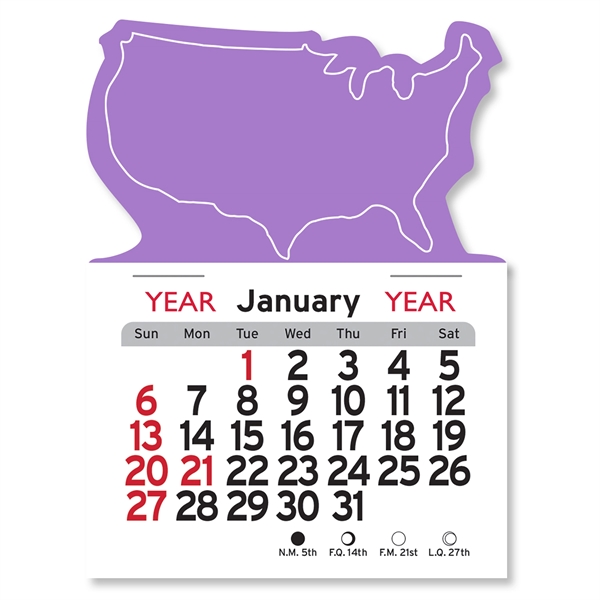 U.S.A. Shaped Peel-N-Stick® Calendar - Image 13
