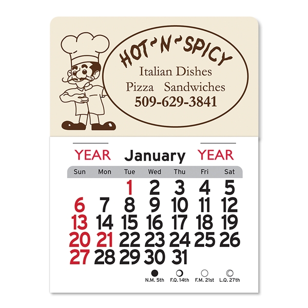 Pizza Man Peel-N-Stick® Calendar - Image 1