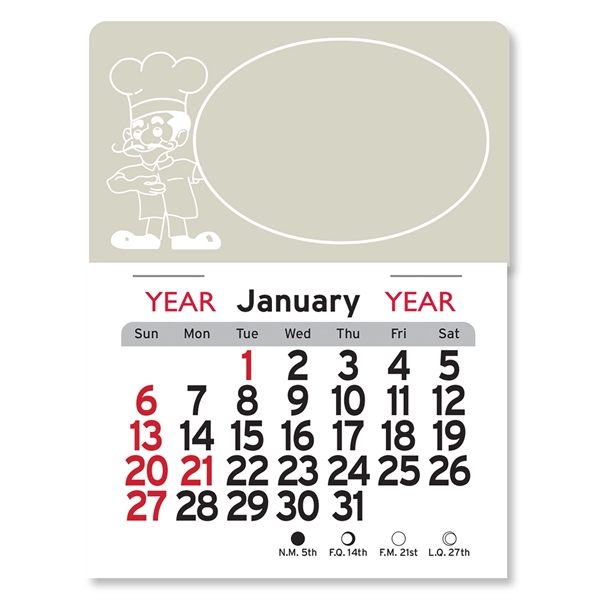 Pizza Man Peel-N-Stick® Calendar - Image 5
