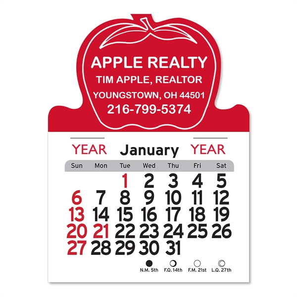 Apple Shaped Peel-N-Stick® Calendar