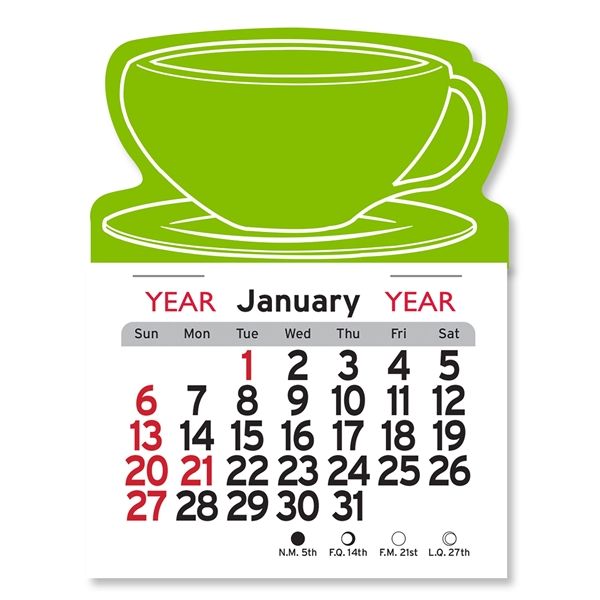 Coffee Cup Shaped Peel-N-Stick® Calendar - Image 2