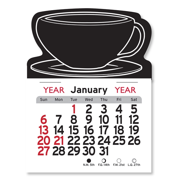 Coffee Cup Shaped Peel-N-Stick® Calendar - Image 4