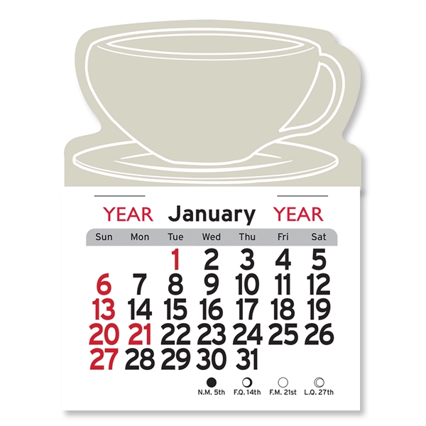 Coffee Cup Shaped Peel-N-Stick® Calendar - Image 5