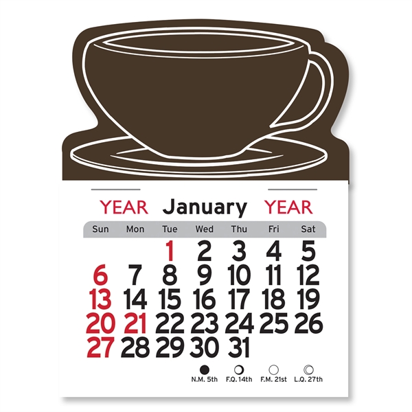 Coffee Cup Shaped Peel-N-Stick® Calendar - Image 6