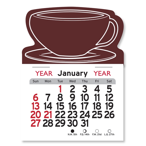 Coffee Cup Shaped Peel-N-Stick® Calendar - Image 7