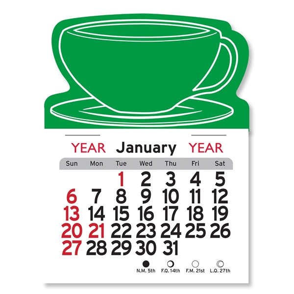 Coffee Cup Shaped Peel-N-Stick® Calendar - Image 10