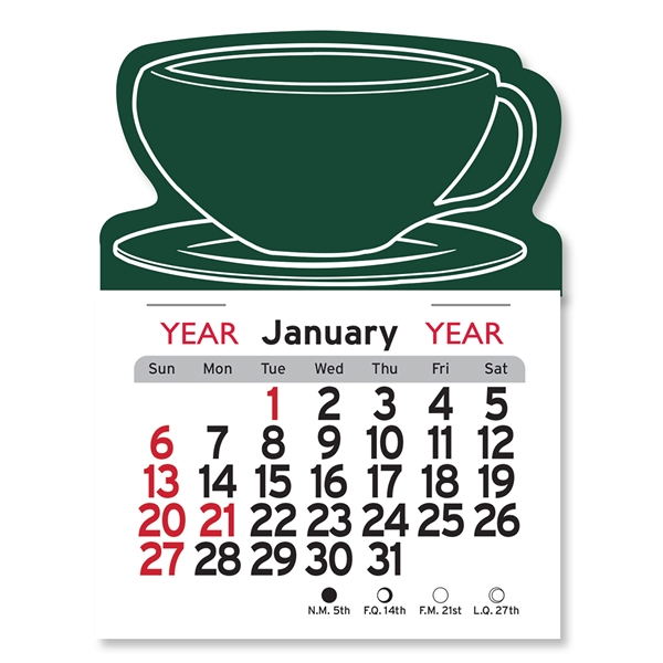 Coffee Cup Shaped Peel-N-Stick® Calendar - Image 12