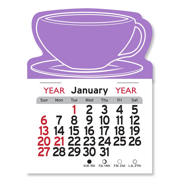 Coffee Cup Shaped Peel-N-Stick® Calendar - Image 14