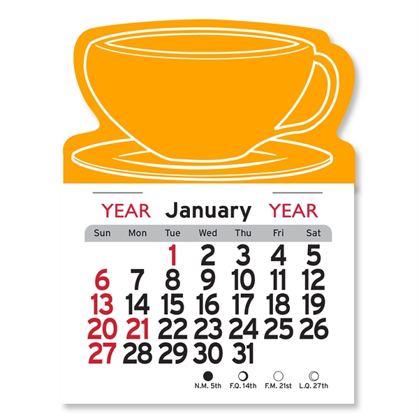 Coffee Cup Shaped Peel-N-Stick® Calendar - Image 15