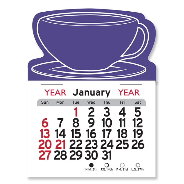 Coffee Cup Shaped Peel-N-Stick® Calendar - Image 19