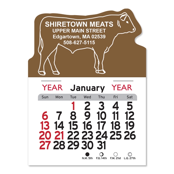 Steer Shaped Peel-N-Stick® Calendar