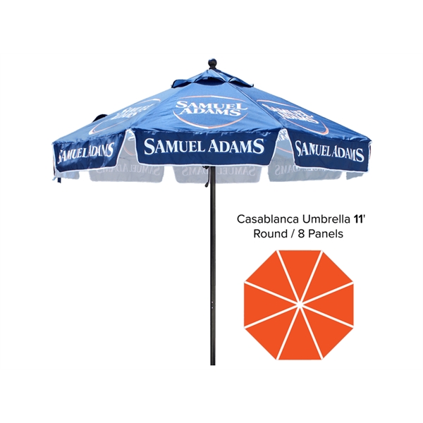 Casablanca Custom Market Umbrella - 11'/ 8 Panels