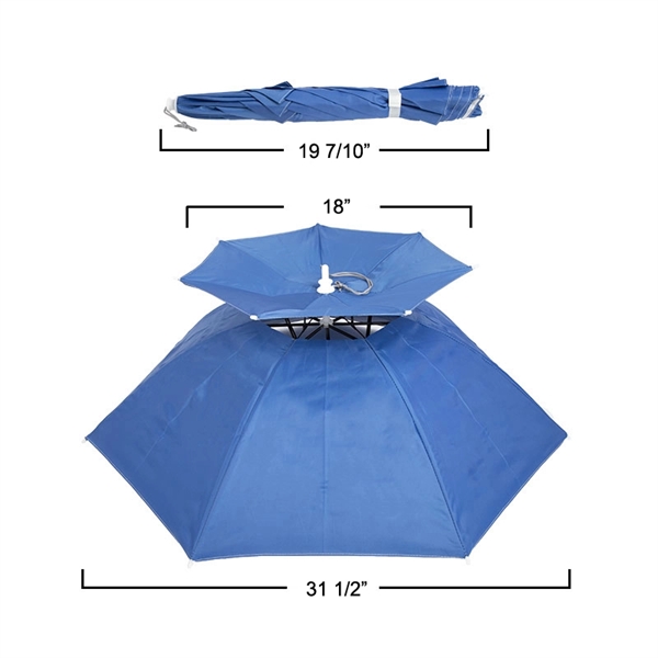 Folding Headwear Fishing Camping Umbrella - Image 4