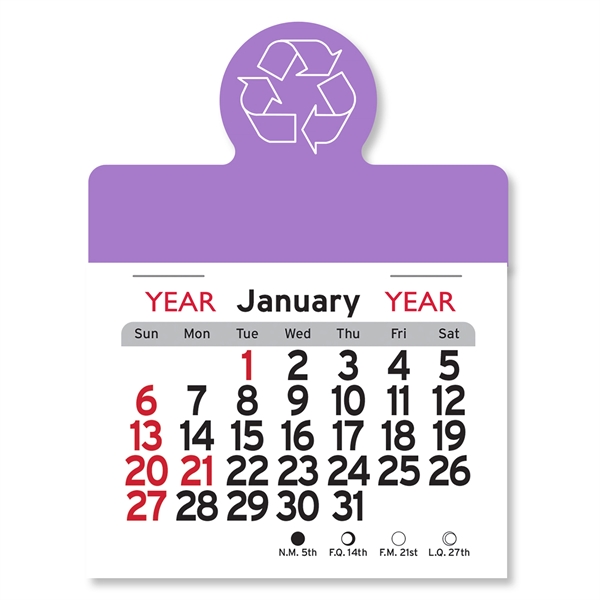 Recycling Circle Shaped Peel-N-Stick® Calendar - Image 14