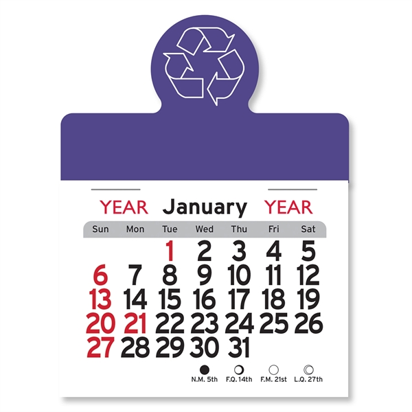 Recycling Circle Shaped Peel-N-Stick® Calendar - Image 19