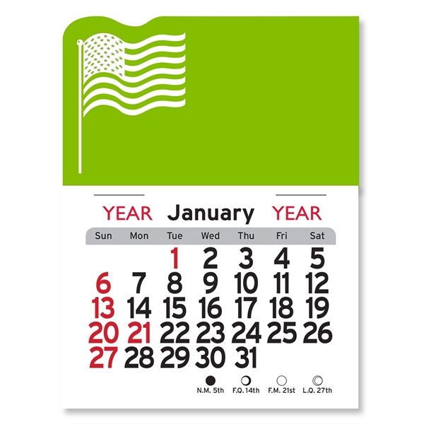 American Flag Peel-N-Stick® Calendar - Image 2