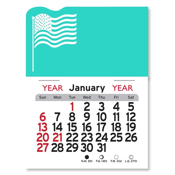 American Flag Peel-N-Stick® Calendar - Image 3