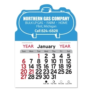 Propane Tank Shaped Peel-N-Stick® Calendar