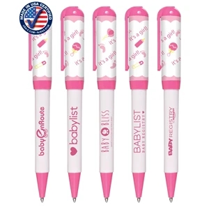 USA Made, It's a Girl Design "Euro Style" Twist Pen