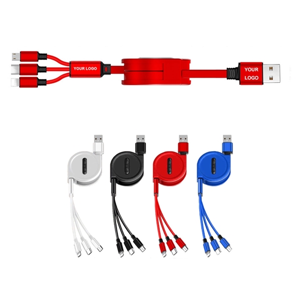 Retractable 3-in-1 Phone Charge Cable Or Charging Cable - Image 1