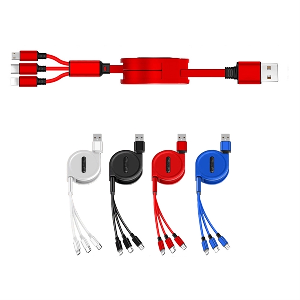Retractable 3-in-1 Phone Charge Cable Or Charging Cable - Image 2