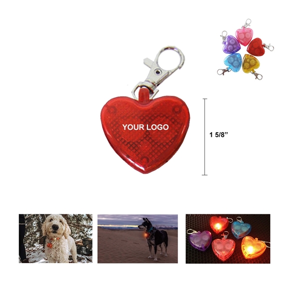 Heart Shape Dog Safety Collar Light - Image 1