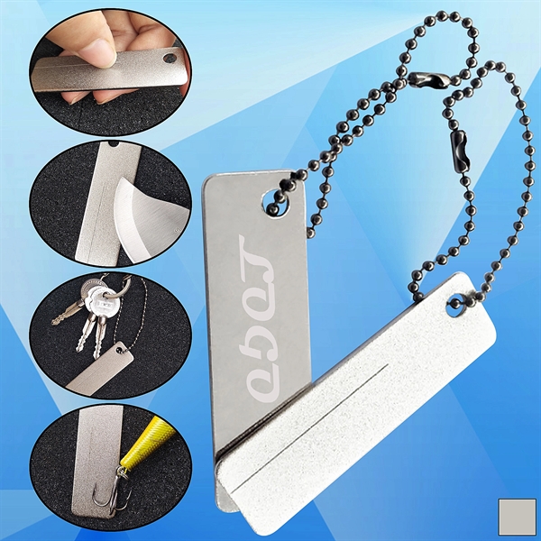 Rectangle Nail/Knife File w/ Bead Chain - Image 1