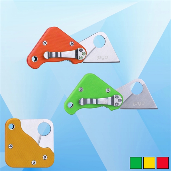 1 5/8'' Square Foldable Knife w/ Clip - Image 1
